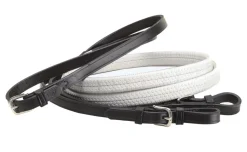 TORY LEATHER Company Rubber Grip Leather Reins with Buckle Ends- Reins