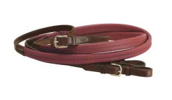 TORY LEATHER Company Rubber Grip Leather Reins with Buckle Ends- Reins