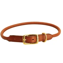 TORY LEATHER Rolled Leather Dog Collar- Collars & Leashes