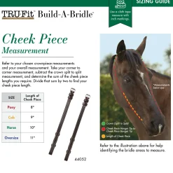 KINGS INTERNATIONAL TRU-Fit™ Build-A-Bridle™ Cheek Pieces- Bridle Parts & Accessories