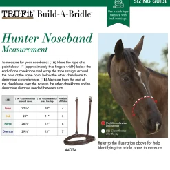 KINGS INTERNATIONAL TRU-Fit™ Build-A-Bridle™ Fancy-Stitched Hunter Noseband- Bridle Parts & Accessories