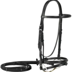 WORLD EQUSTRN BRNDS Vespucci Plain Raised Dressage Bridle with Flash- English Bridles
