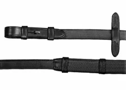 WORLD EQUSTRN BRNDS Vespucci Rubber Reins with Stops and Hook Studs- Reins