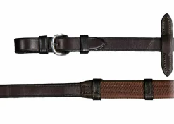 WORLD EQUSTRN BRNDS Vespucci Rubber Reins with Stops and Buckle Ends- Reins