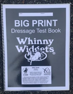 WHINNY WIDGETS ® Big Print Dressage Test Book (2023-2027)- Books & Dvds