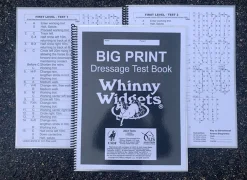 WHINNY WIDGETS ® Big Print Dressage Test Book (2023-2027)- Books & Dvds